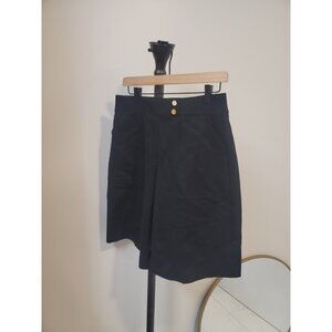 Spanx Classic Black Ponte Button Tab Pocket Shorts Women’s Medium